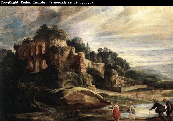 RUBENS, Pieter Pauwel Landscape with the Ruins of Mount Palatine in Rome